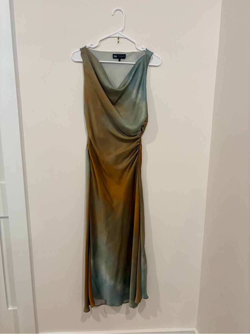 Zara Ombre/Tie Dye Dress in Green and Brown